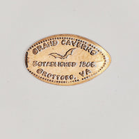 Pressed Penny: Grand Caverns - Grottoes VA - Established 1806 - Bat