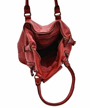 BZNA Bag Samea Cognac Italy Designer Ledertasche Handtasche Schultertasche