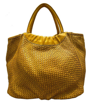 BZNA Bag Madita Gelb Italy Designer Damen Handtasche Schultertasche Tasche