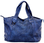 BZNA Bag Vida blau Italy Designer Damen Ledertasche Handtasche Schultertasche Tasche Leder Beutel Neu