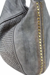 BZNA Bag Jessi Grau grey Italy Designer Damen Handtasche Schultertasche Tasche Leder Shopper Neu