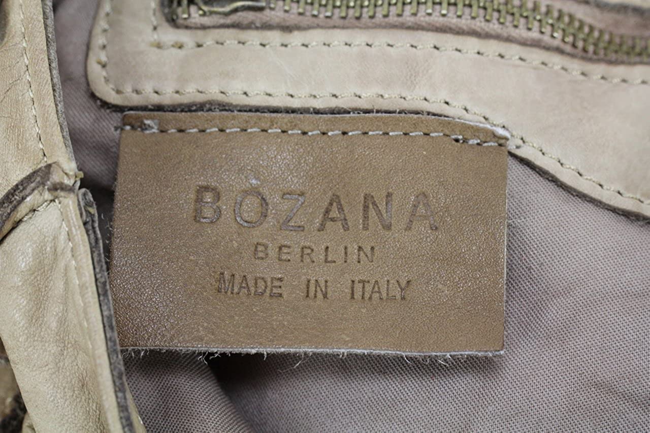 BOZANA Bag Luna toffee Italy Designer Clutch Umhängetasche Damen Handtasche Schultertasche Tasche Leder Shopper Neu