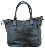 BZNA Bag Boney used blue Italy Designer Damen Handtasche Schultertasche Tasche Leder Shopper Neu