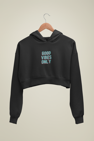 Download Women S Cropped Good Vibes Only Hoodie Tikbayshopping PSD Mockup Templates