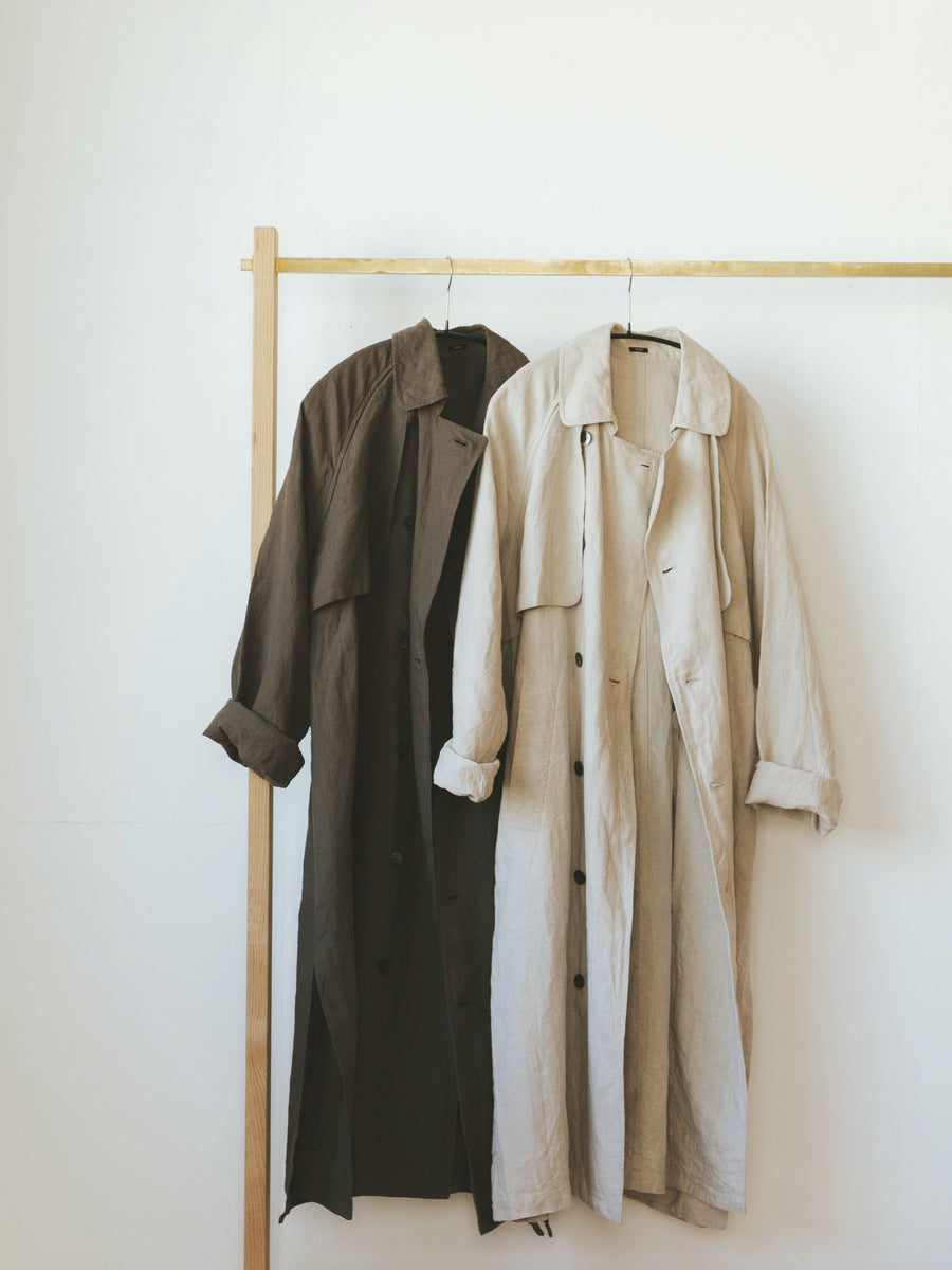 TISSU・HIGH DENSITY EFFORTLESS TRENCH／リネン – Orné de Feuilles