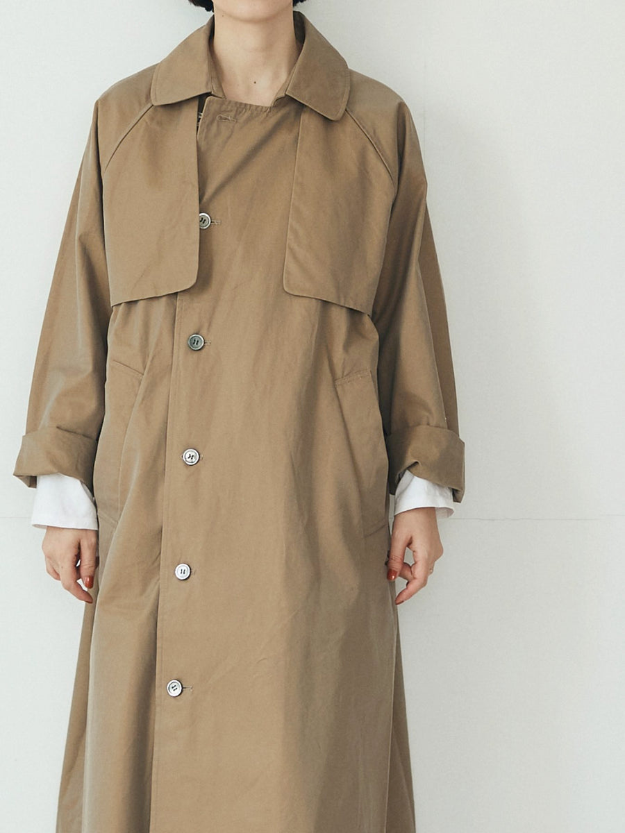 TISSU・HIGH DENSITY EFFORTLESS TRENCH／キャメル – Orné de Feuilles