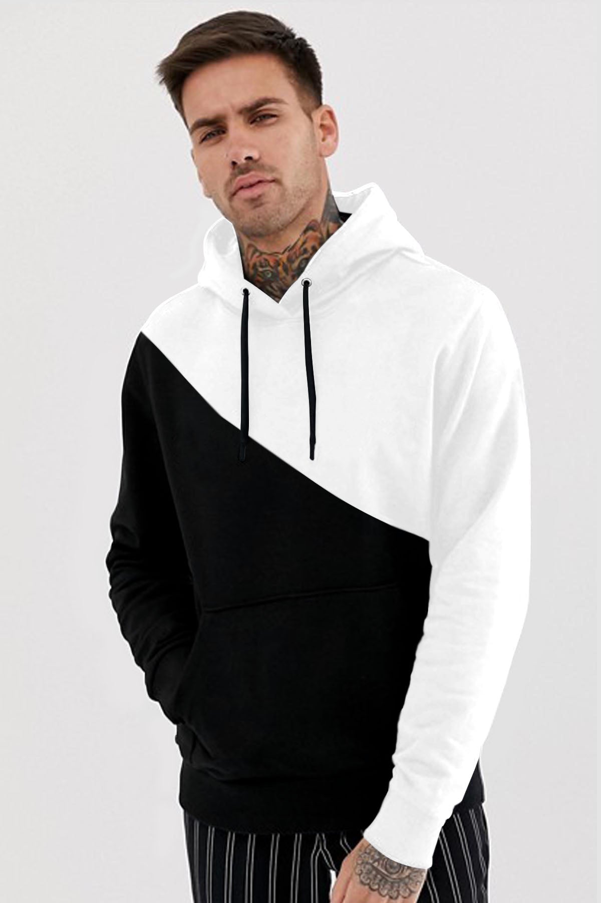 black and white hoodie