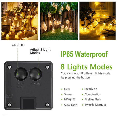 IP65 waterproof 8 lights mode