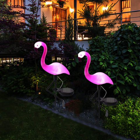 flamingo outdoor solar lights