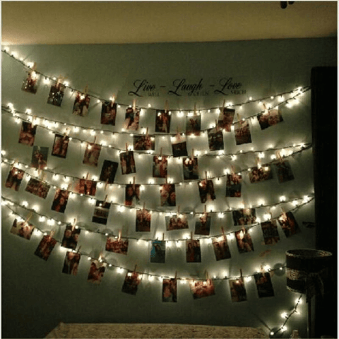 fairy lights with pictures