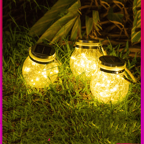 crackle globe solar lights