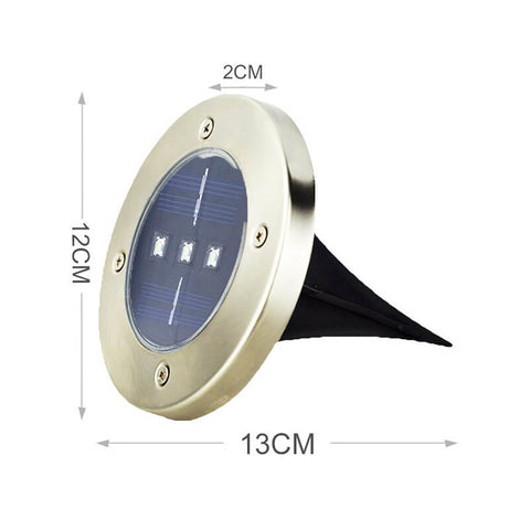 size of solar ground lights