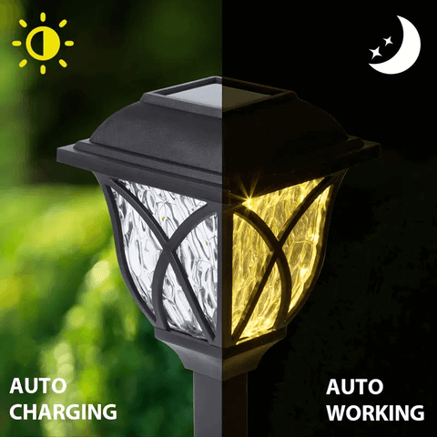 solar lamp post day VS night