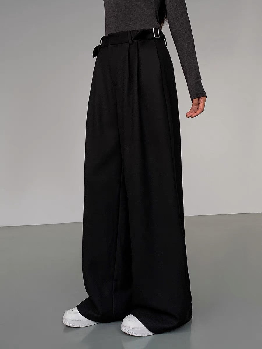 Classic Tailored Wide Leg Trousers in Black – LEXI + LOU