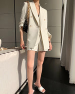 Load image into Gallery viewer, Tailored Suit Shorts in Cream
