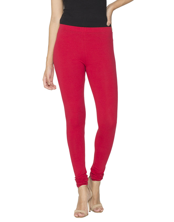 Churidar Leggings-Crimson Red