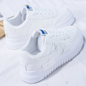 white tennis shoes platform