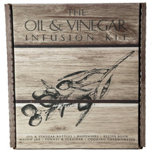 Load image into Gallery viewer, Craft Connections Co Oil &amp; Vinegar Infusion Kit Professional Packaging with Wood Crate Like Box Making this the Perfect Kitchen Gift
