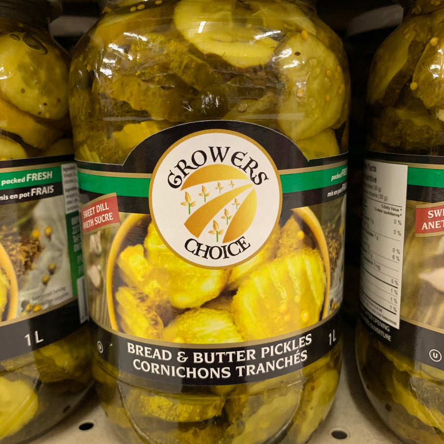 Grower S Choice Bread And Butter Pickles 1 Litre Mike Dean Local Grocer
