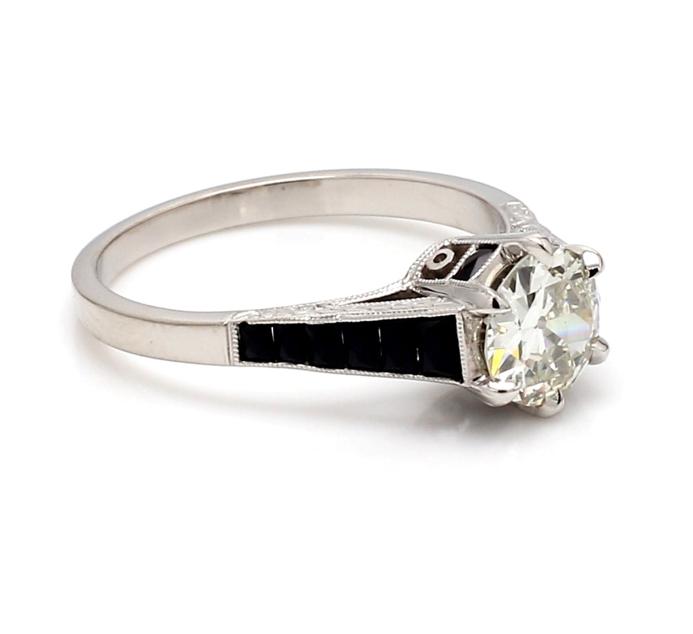 0.92ct Old European Cut Diamond Ring