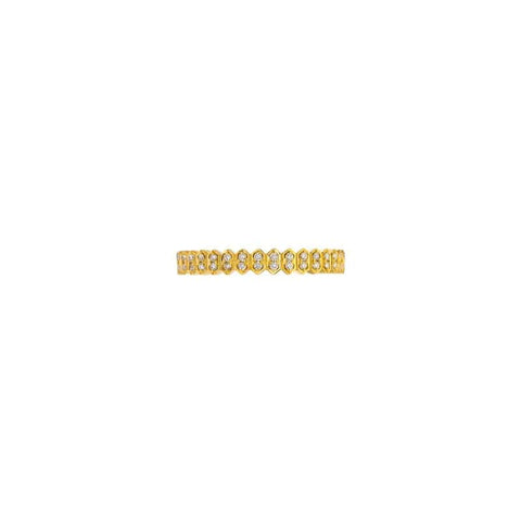 Yellow Gold Mini Abacus Diamond Band