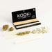 Ultra thin king-sized unbleached hemp rolling papers, filters included, in a magnetic case