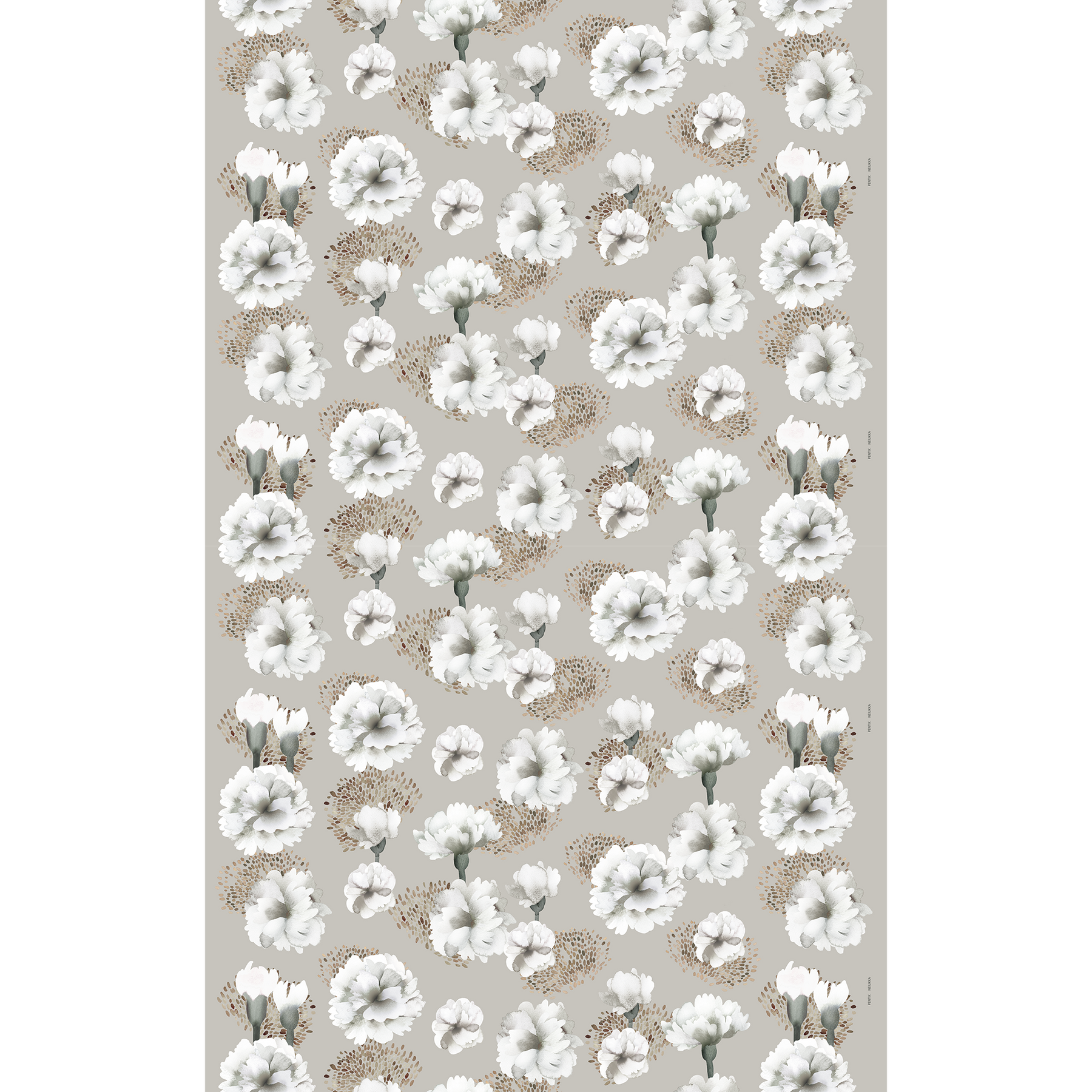 Neilikka Fabric, White Width 150 cm – PENTIK