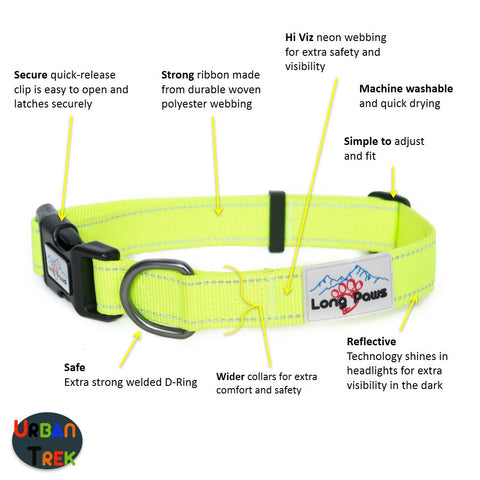 Neon Reflective Dog Collar