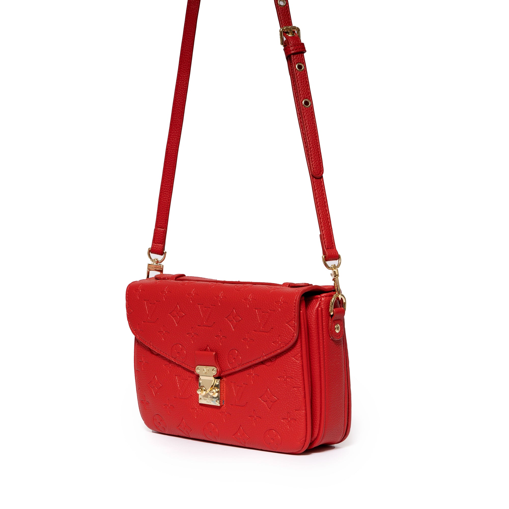 Louis Vuitton Scarlet Monogram Empreinte Leather Metis Pochette Bag