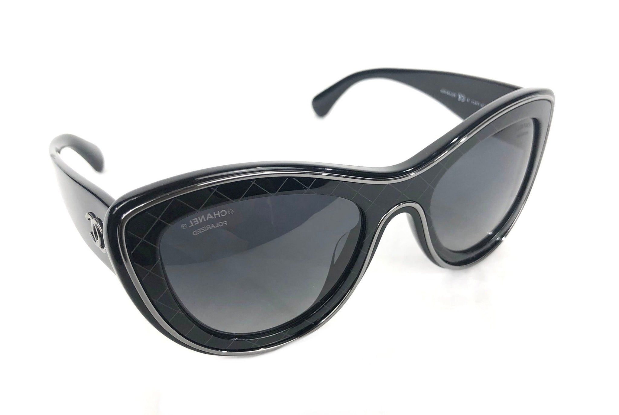 Chanel Logo CatEye Sunglasses Round Sunglasses  Black Sunglasses  Accessories  CHA878393  The RealReal