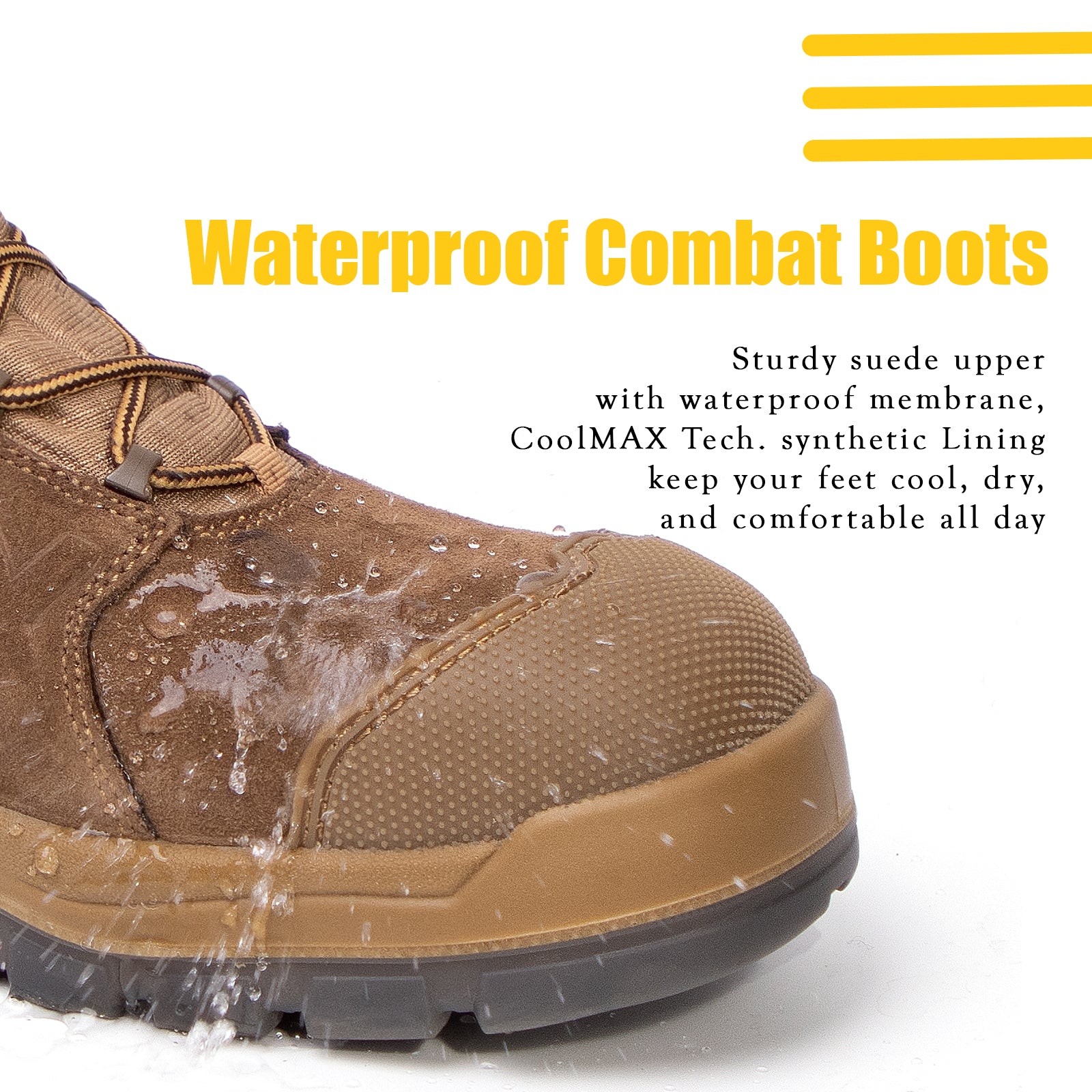 mens waterproof combat boots