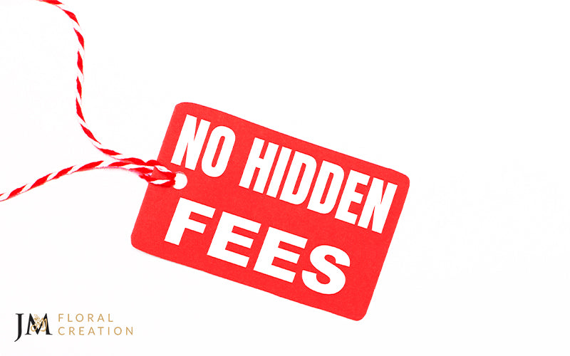 Image of a "No Hidden Fees" sign