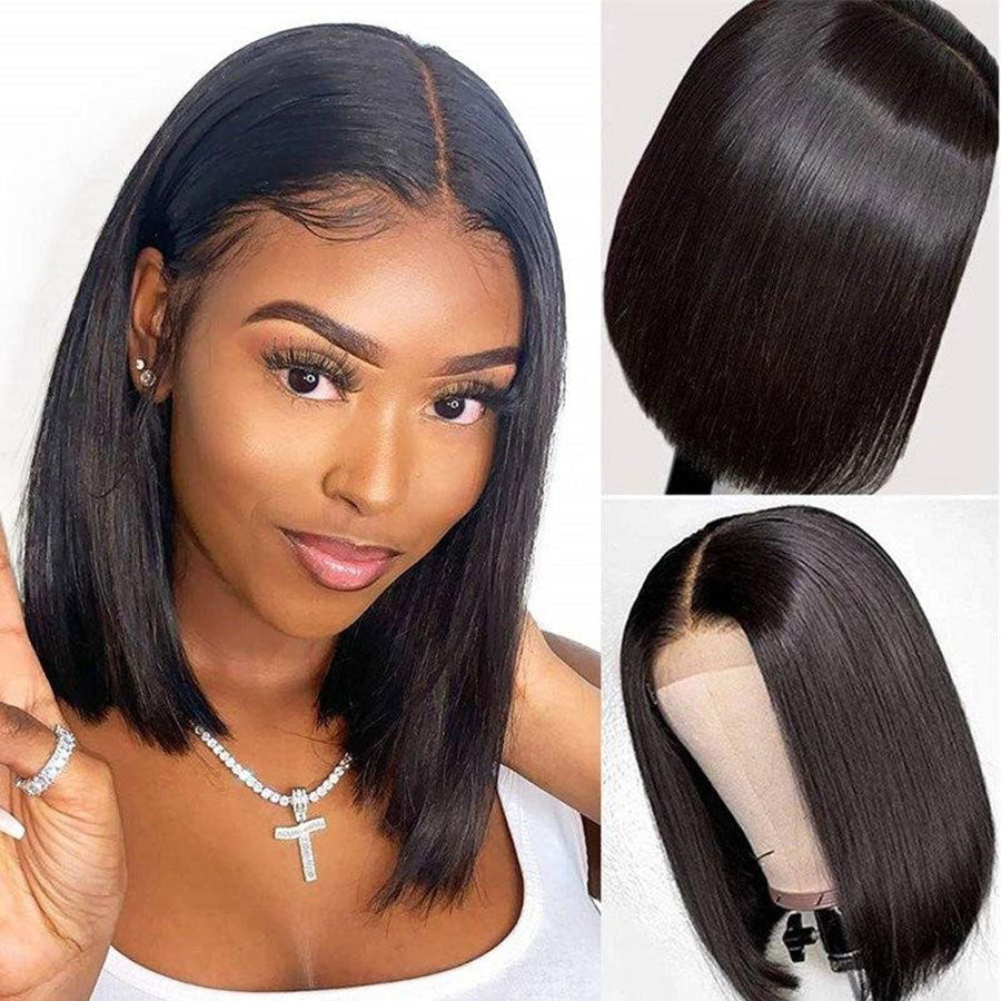 Black Bob Wig Lace Front 100% Human Hair Wig – UBEAUTYWIG