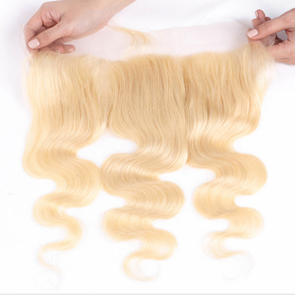 Transparent Lace Frontal Blonde Body Wave 13x4 Human Hair Closure