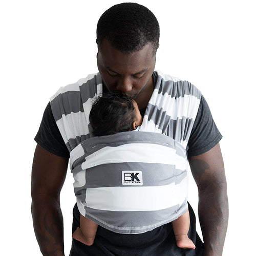 Baby K'tan Print Baby Carrier | Charcoal Stripe