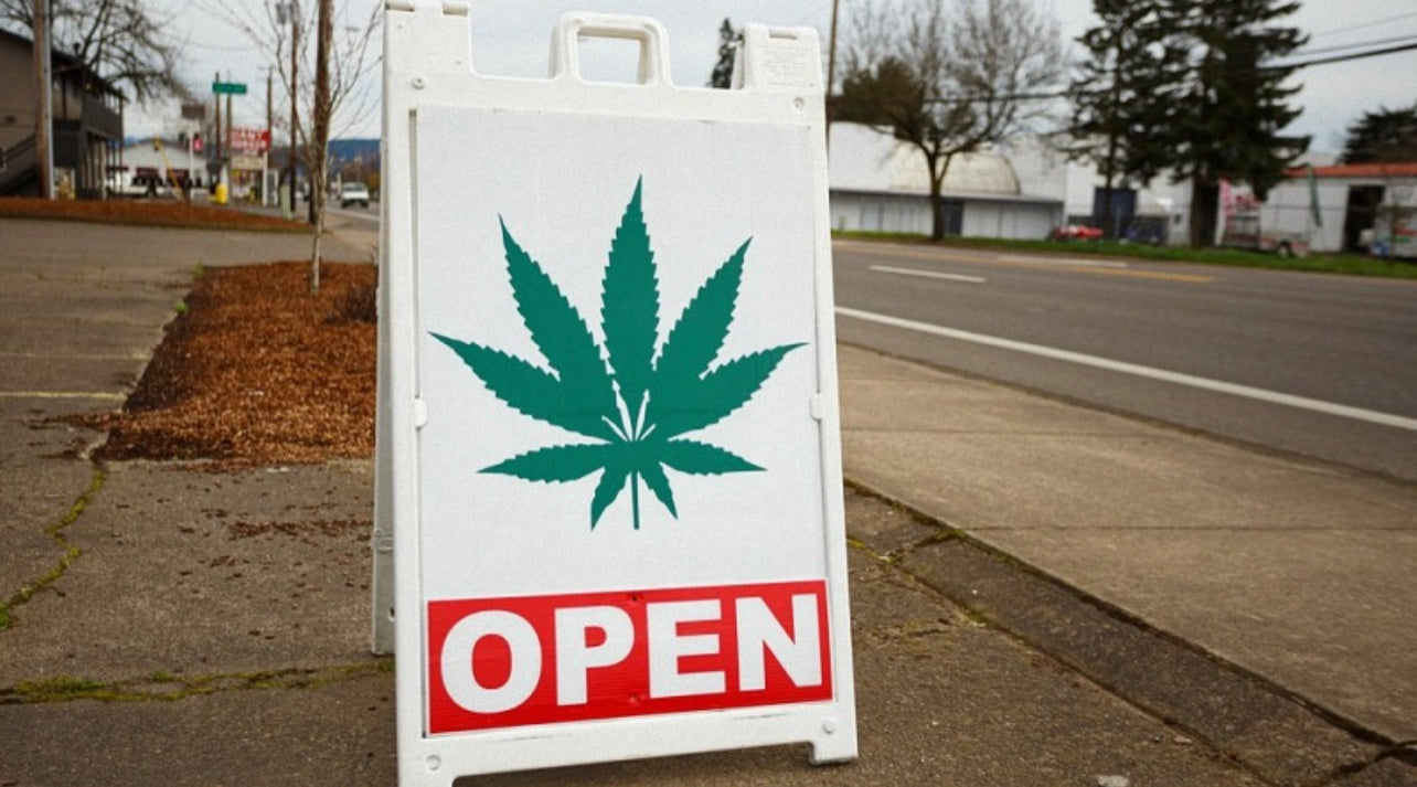 cannabis dispensaries in washington dc with open sign