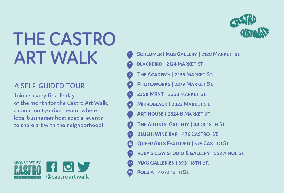 Castro Art Walk Map, April 2023