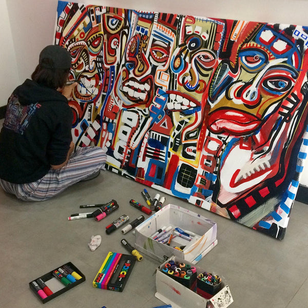 Chuchin Gutierrez in his studio