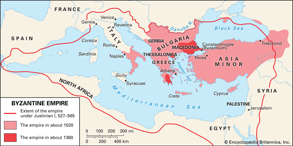 Map of the Byzantine Empire