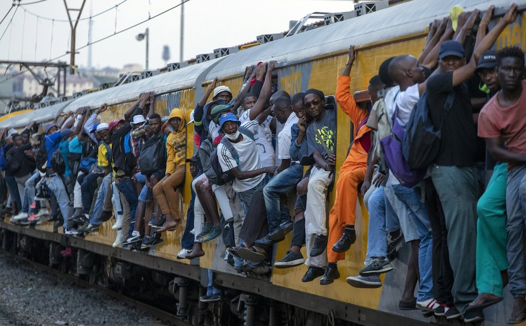 Soweto train full of migrants
