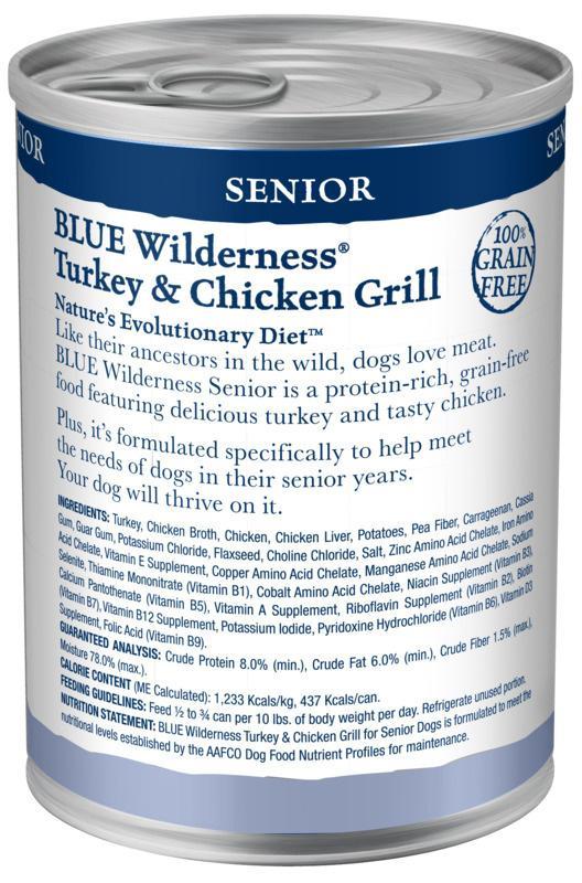 blue buffalo canned dog food senior