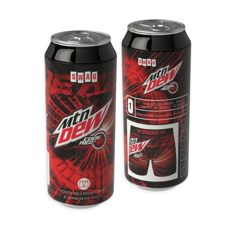 Swag Soda Boxers Mountain Dew Code Red In A Can Swag Boxers