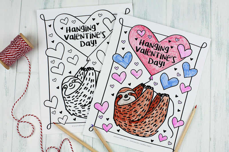 Download Free Download Sloth Valentine S Day Coloring Sheet Great Class Part Samantha B Design