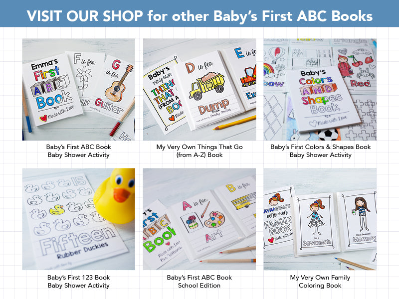 Printable Storybook Books for Baby Sign - Anna & Ivey Design Co.