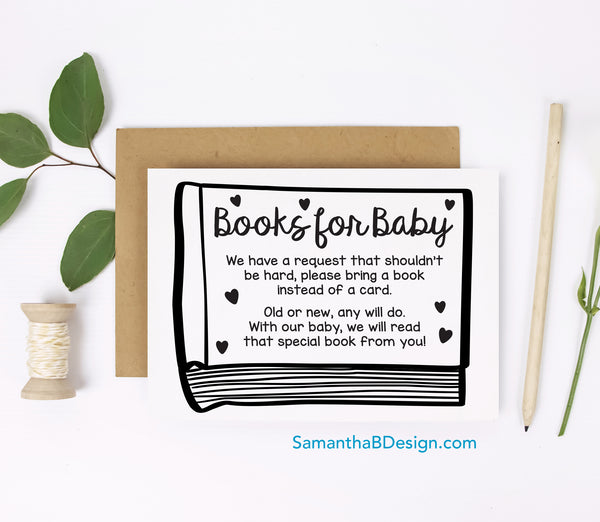 Bring a Book insert card freebie from Samantha B Design