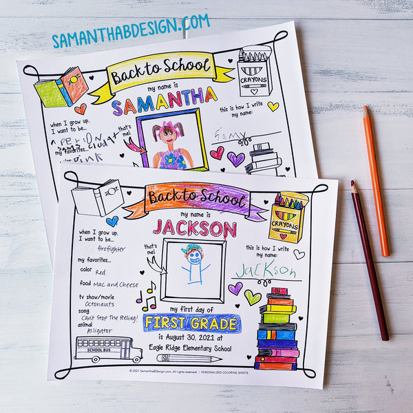 Free Printable Back to School Coloring Sheet