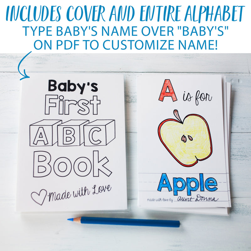 Free Printable Abc Book For Baby Shower
