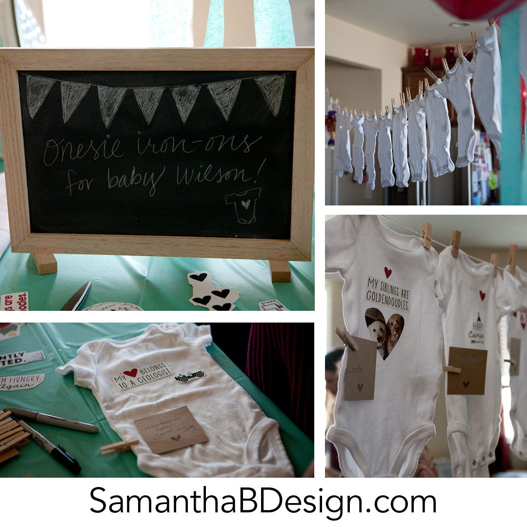 Setting Up Your Baby Shower Onesie Station