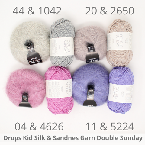 Kid Mohair and Silk Yarn, DROPS kid silk, 0.9 Oz, Lace yarn, Many colors