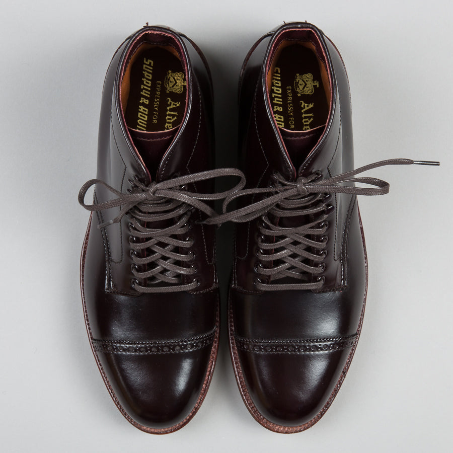 alden cap toe cordovan boots